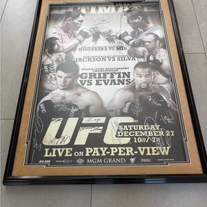 UFC Framed Poster with Signatures